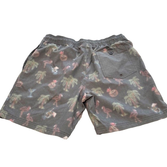Goodfellow & Co. Mens Swim Trunks Palms Flamingos Cocktails‎ Size M - Picture 2 of 8